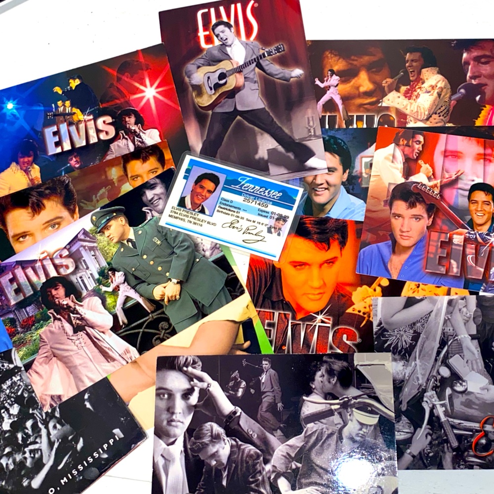 Elvis Presley Postcards, Faux License Bundle Lot